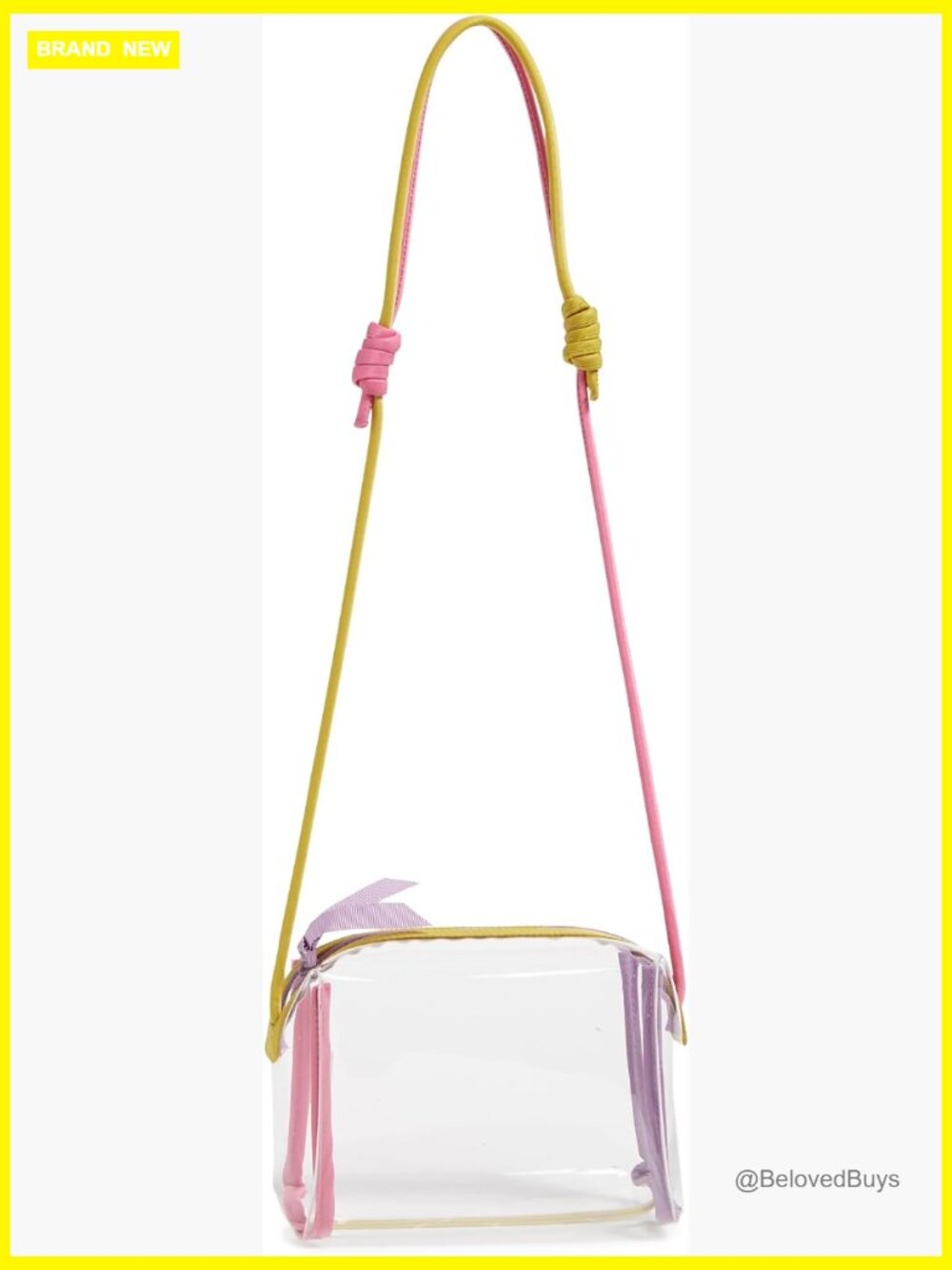 Clear Crossbody Bag With Adjustable Strap Zip Closure